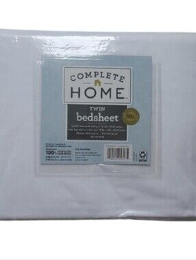 Complete Home White Bedsheet Set-Twin